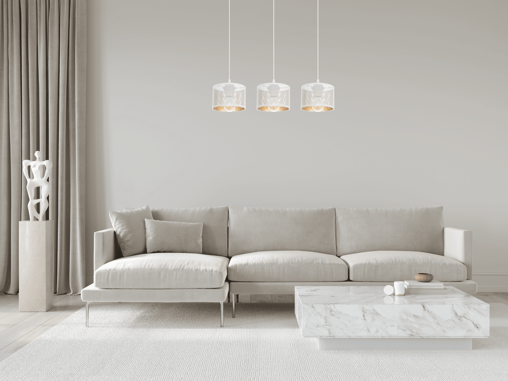 Lampa sufitowa ALDO 15 potrójna 70 - aranżacja wnętrza