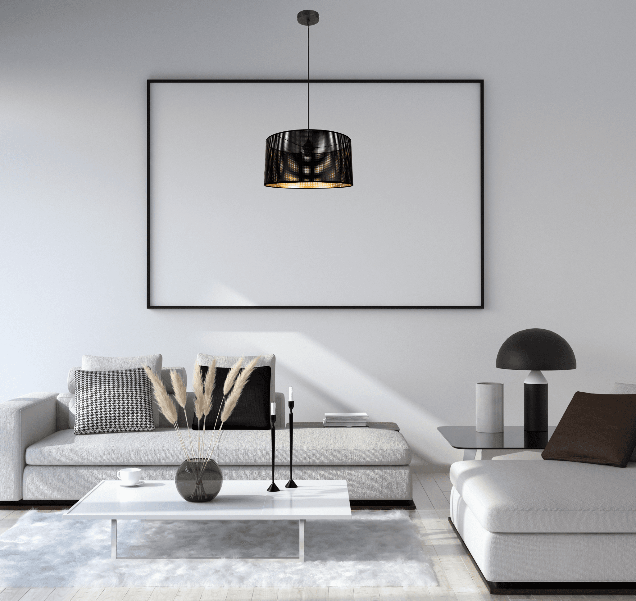 Lampa sufitowa ALDO 40 pojedyncza czarna - aranżacja wnętrza